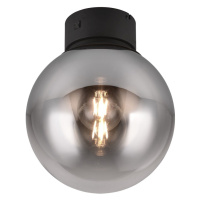 Čierne LED stropné svietidlo so skleneným tienidlom ø 30 cm Cipallone – CINQUE