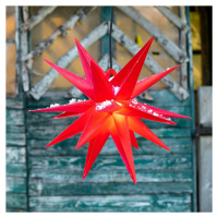 Dekoračná hviezda exteriér 18-cípa Ø 40 cm červená