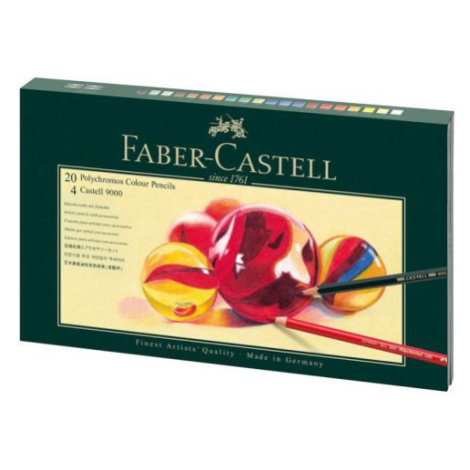 Pastelky Faber-Castell Polychromos - 20 farieb s príslušenstvom