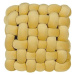 BELIANI, Dekoratívny vankúš uzol 30 × 30 cm žltý SIRALI, 243755