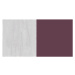 Rohová šatníková skriňa delbert 2 - bielená borovica/fialová