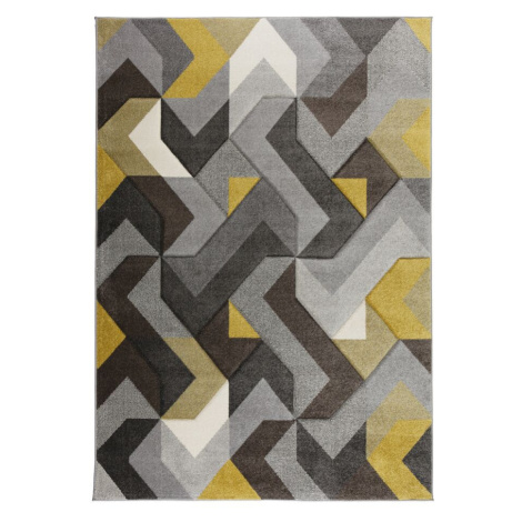 Kusový koberec Hand Carved Aurora Grey/Ochre - 200x290 cm Flair Rugs koberce