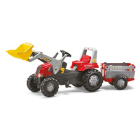 Šlapací traktor RT s prívesom a lyžicou Rolly Toys 811397