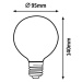 Rabalux Dekoratívna LED filament žiarovka s točeným vláknom, jantárová, E27, G95, 4W, 350lm, 220