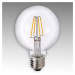 LED žiarovka globe E27 4,5W 827 G80 filament číra