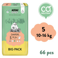 Muumi Baby 5 Maxi+ 10-16 kg (66 ks), eko plienky