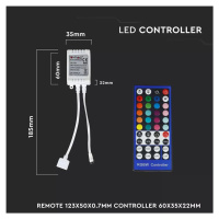 Ovládač pre LED pásiky 12/24V 96W pre RGBW s ovládačom (V-TAC)