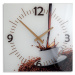 Nástenné sklenené hodiny Coffee 2 Flex z51c s-d-x, 30 cm