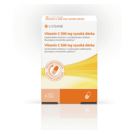 LIVSANE Vitamín C 500 mg vysoká dávka 30 kapsúl s postupným uvoľňovaním