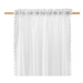 Krásna padavá biela záclona s guličkami  140 x 280 cm