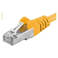 PREMIUMCORD Patch kábel CAT6a S-FTP, RJ45-RJ45, AWG 26/7 1, 5m žltá