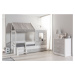 Domčeková posteľ 90x200 s úložným priestorom boom - biela/šedá