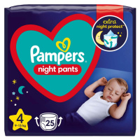 PAMPERS Night Pants Nohavičky plienkové veľ. 4, 25 ks, 9-15 kg