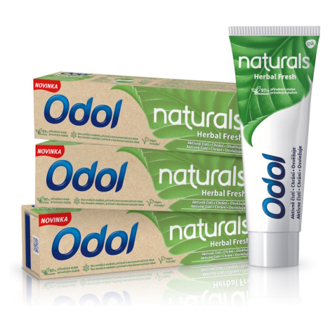 ODOL Zubná pasta Naturals Herbal Fresh 3 x 75 ml