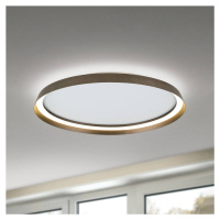 LED stropné svietidlo Manta, Ø 60 cm, hliník/bronz, hliník, hore/dole