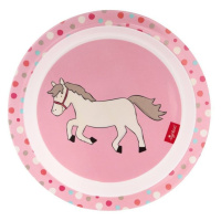 SIGIKID Melamín baby tanierik Hoppe Dot kôň so silikónom 21,5 cm