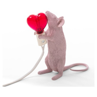 Stolová LED lampa Mouse Lamp USB Valentine biela