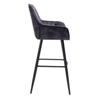 LuxD Dizajnová barová stolička Garold sivý zamat