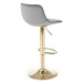 Barová židle H120 zlatá/šedá