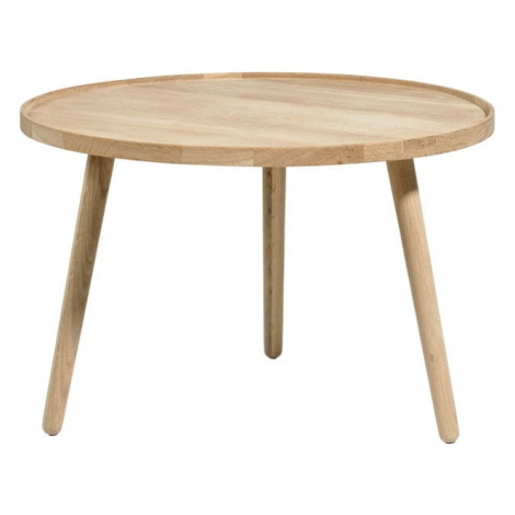 Okrúhly konferenčný stolík z dubového dreva v prírodnej farbe ø 70,5 cm Ebern – Villa Collection
