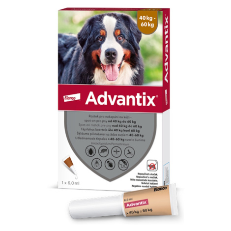 ADVANTIX Spot-on pre psov 40-60 kg 6 ml 1 pipeta