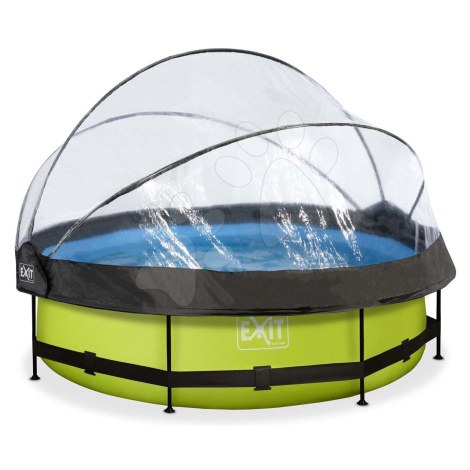 Bazén s krytom a filtráciou Lime pool Exit Toys kruhový oceľová konštrukcia 300*76 cm zelený od 