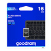 Goodram USB flash disk, USB 2.0, 16GB, UPI2, čierny, UPI2-0160K0R11, USB A, s krytkou