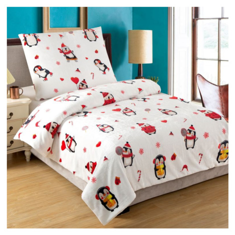 Mikroplyšové posteľné obliečky Penguin, 140 x 200 cm JAHU
