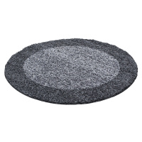Kusový koberec Life Shaggy 1503 grey kruh - 200x200 (průměr) kruh cm Ayyildiz koberce