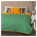 4Home Prehoz na postel Doubleface oranžová/zelená