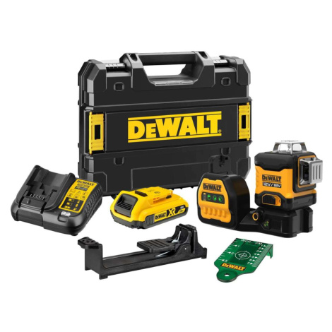 DeWALT Príslušenstvo - 12/18V AKU zelený krížový laser, 1x aku 2,0 Ah XR, nabíjačka DCE089D1G18