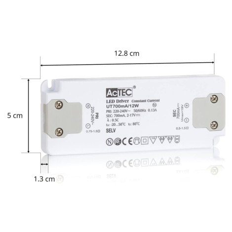 AcTEC Slim LED budič CC 700mA, 12W