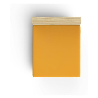 Žltá napínacia bavlnená prestieradlo 160x200 cm - Mijolnir