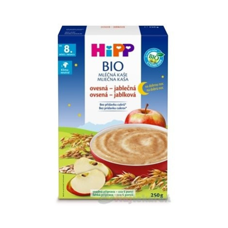 HiPP BIO MLIEČNA KAŠA Dobrú noc Ovseno-jablková (od 8. mesiaca) 250g