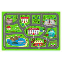 Detský koberec City II 100x150 cm zelený