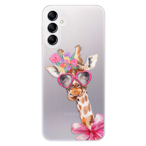 Odolné silikónové puzdro iSaprio - Lady Giraffe - Samsung Galaxy A14 / A14 5G