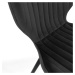 Sametová čalouněná prošívaná židle Apas černá