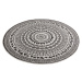 Kusový koberec Twin Supreme 103856 Black / Cream Rozmery koberca: 140x140 kruh