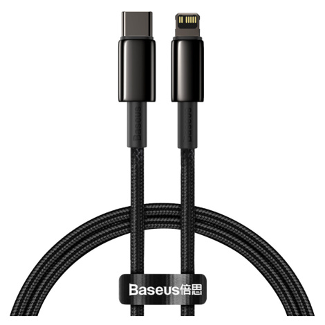 Dátový kábel Baseus Tungsten PD USB-C - Lightning 1,0 m 20W čierny