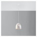 Biele závesné svietidlo s keramickým tienidlom ø 25 cm Sativa – Nice Lamps