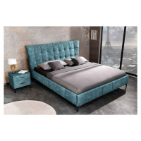 LuxD Dizajnová posteľ Bailey 180 x 200 cm petrolejový zamat