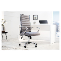 Estila Moderná kancelárska stolička Big Deal v sivej farbe s kovovou konštrukciou s nastaviteľno