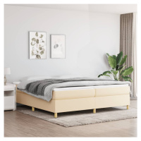 vidaXL Rám na boxspring posteľ krémový 200x200 cm látka