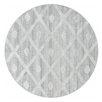 Kusový koberec Pisa 4707 Grey kruh Rozmery kobercov: 200x200 (priemer) kruh