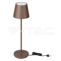 2W LED stolová lampa (4400mA batéria) IP54 Corten 3000K VT-7522 (V-TAC)