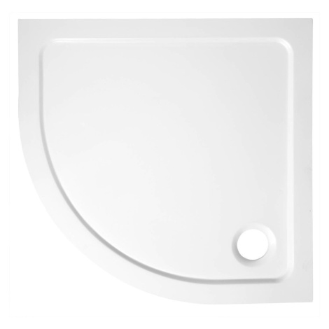 AQUALINE - TECMI vanička z liateho mramoru, štvrťkruh 80x80x3cm, R55 PQ558