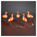 Dekoratívne svetlo Flamingo LED v sade 5 kusov
