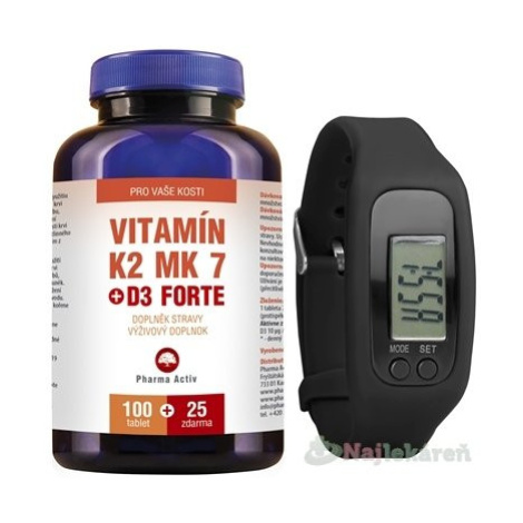 Pharma activ Vitamín K 2 MK7 + D3 FORTE 125 tabliet