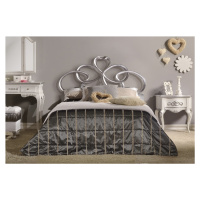 Estila Exkluzívna manželská posteľ Alegro s ozdobným strieborným čelom 180x200