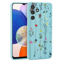 Silikónové puzdro na Samsung Galaxy A14 5G A146 Tech Protect Mood Garden modré